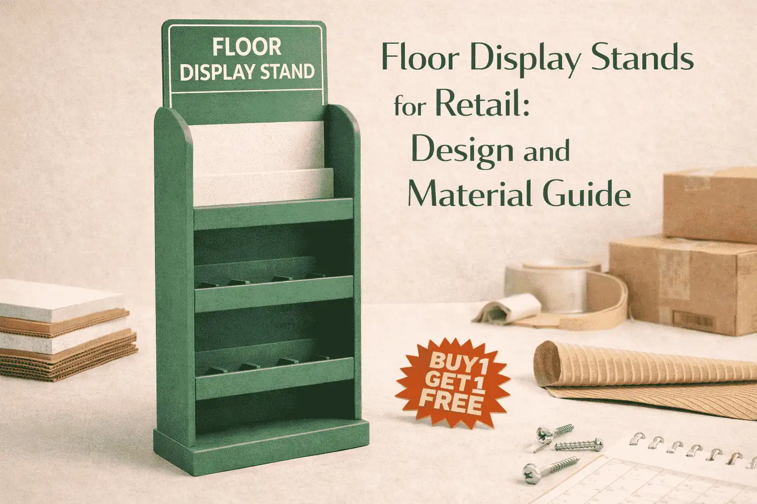 Floor Display Stands for Retail: Design and Material Guide